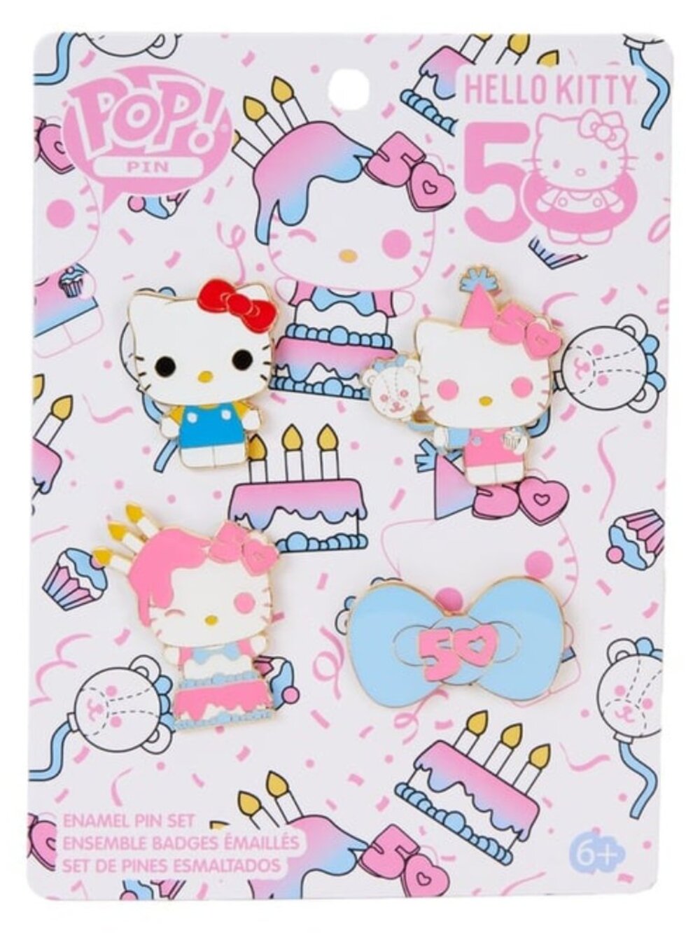 Hello Kitty 55th Anniversary Enamel Pin Set Funko Sanrio Hello Kitty in Cake (50